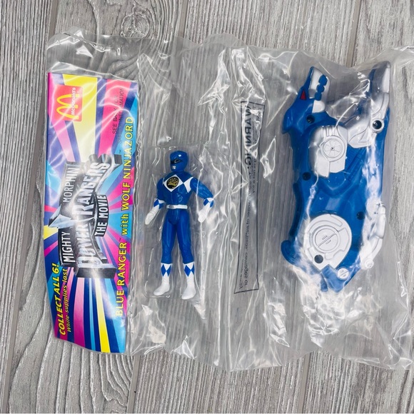 1995 McDonald's Mighty Morphin Power Rangers The Movie set of 3 figurines sealed - Picture 5 of 9